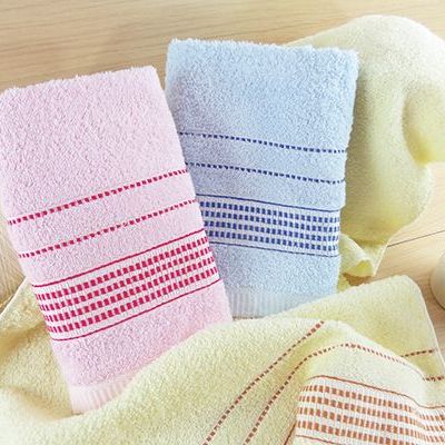 絲光格緞檔素面毛巾